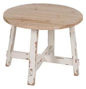 Centre Table White Natural 60 x 60 x 45 cm