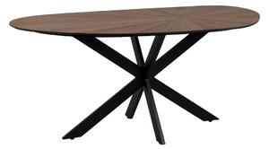 Dining Table Black Natural Iron 178 x 80 x 77 cm