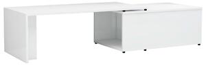 Coffee Table High Gloss White 150x50x35 cm Engineered Wood