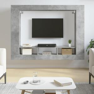 TV Cabinet Concrete Grey 152x22x113 cm Engineered Wood