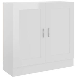 Book Cabinet High Gloss White 82.5x30.5x80 cm Engineered Wood