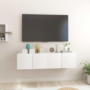 Hanging TV Cabinets 2 pcs High Gloss White 60x30x30 cm