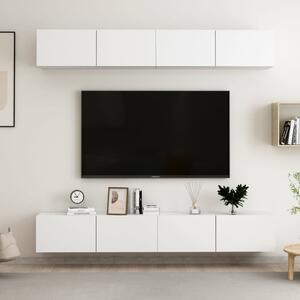 TV Cabinets 4 pcs White 100x30x30 cm Engineered Wood