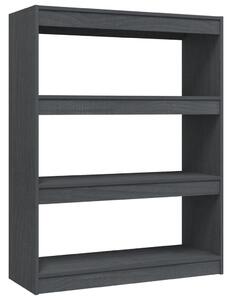 Book Cabinet/Room Divider Grey 100x30x103 cm Solid Pinewood