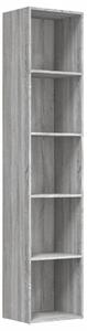 Book Cabinet Grey Sonoma 40x30x189 cm Engineered Wood