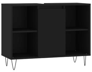 Bathroom Cabinet Black 80x33x60 cm Engineered Wood