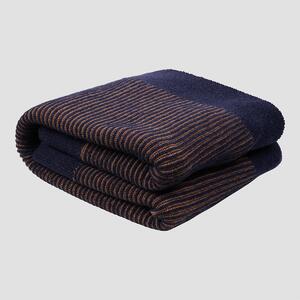 Piglet Navy Knitted Throw Blanket Size 135x185cm