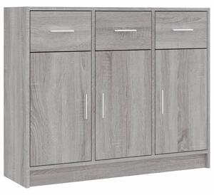 Sideboard Grey Sonoma 91x28x75 cm Engineered Wood