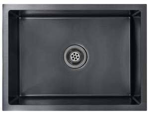 Handmade Kitchen Sink Black Stainless Steel