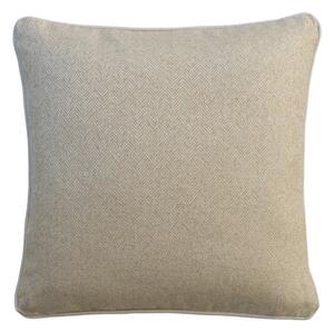Lecce Limone, Sustainable Feather, Cushion, 55cm x 55cm - Andrew Martin Eco-conscious & Cotton Blend & Linen Blend & Viscose Blend Herringbone & Plain