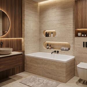 Built-in acrylic bathtub Rea Gloria 130