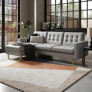 Harlow Corner Storage Sofa Bed Grey