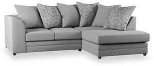Tisha 3 Seater Soft Fabric Corner Chaise Scatter Sofa | Roseland