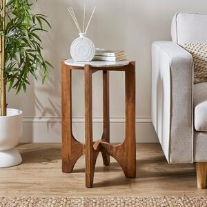 Jae Real Marble Side Table Grey