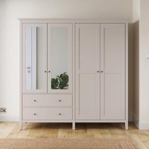 Lynton Mirrored 4 Door Wardrobe