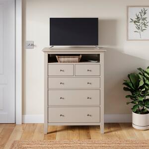 Lynton 5 Drawer Chest with 1 Open Shelf