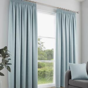Fusion Galaxy Dimout Ready Made Pencil Pleat Curtains Duck Egg