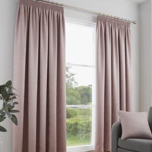 Fusion Galaxy Dimout Ready Made Pencil Pleat Curtains Blush