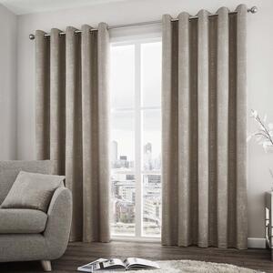 Solent Lined Ready Made Eyelet Curtains Stone