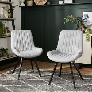 Dalston Dining Chair - Set of 2 - Silver