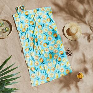 Summer Fruits 2-in-1 Beach Towel and Bag Green