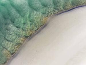 Photography Drone photo showing the edge of, Abstract Aerial Art, (40 x 30 cm)