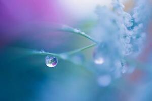 Photography Water drop in blue, YuriF