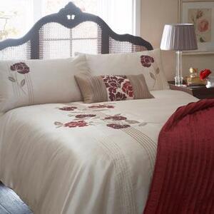Blanche Embroidered Bed Runner Red