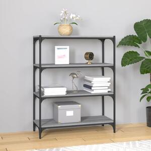 Book Cabinet Grey Sonoma 80x33x100 cm Engineered Wood and Steel