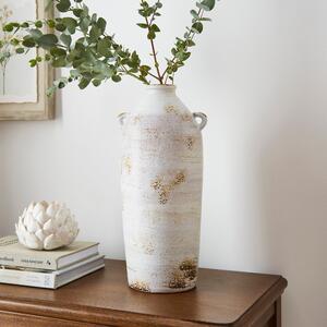 Tall Stone Bottle Vase with Handles Concrete Effect