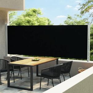 Patio Retractable Side Awning 600x160 cm Black