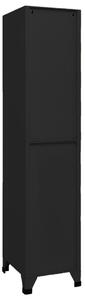 Locker Cabinet Black 38x45x180 cm Steel