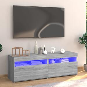 TV Cabinet with LED Lights Grey Sonoma 120x35x40 cm