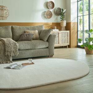 Faux Fur Supersoft Lush Oval Rug Supersoft Lush Ivory