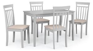 Taku Rectangular Dining Table with 4 Coast Chairs, Grey Grey