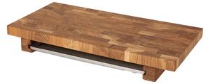 Culimat Culimat cutting board 50x25 cm Oak-Stainless Steel Tray