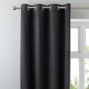 Vermont Charcoal Eyelet Curtains Charcoal