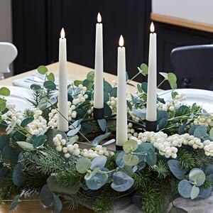 40cm Eucalyptus Advent Wreath & TruGlow® Taper Candle Table Decoration