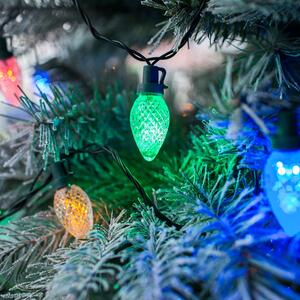 60 Multi Coloured C7 Pinecone Christmas Lights