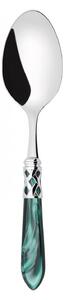 ALADDIN CHROME RING VEGETABLE & MEAT SERVING SPOON - Green