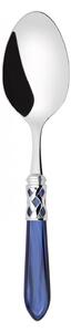ALADDIN CHROME RING VEGETABLE & MEAT SERVING SPOON - Blue