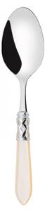 ALADDIN CHROME RING VEGETABLE & MEAT SERVING SPOON - Ivory