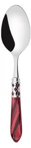 ALADDIN CHROME RING VEGETABLE & MEAT SERVING SPOON - Burgundy Red