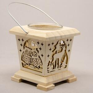 Lantern with Owls and Deer