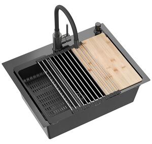 Stainless steel sink LUKE 110 WORKSTATION Black