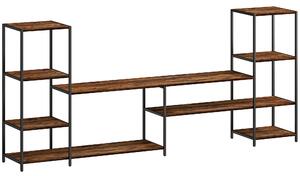 HOMCOM TV Unit for TVs up to 60 Inches, Industrial TV Stand with Storage Shelves, Entertainment Centre for Living Room, Bedroom