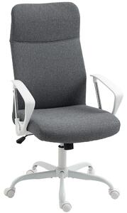 HOMCOM Fabric High Back Office Chair - Grey