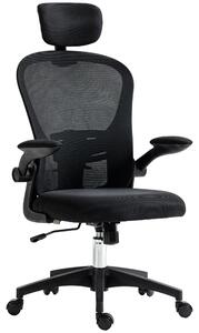 Vinsetto Multi-Adjustable Office Chair, with Lumbar Support, Headrest and Mesh Back - Black