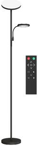HOMCOM Mother and Child Uplighter Floor Lamp for Living Room, Stepless Dimmable Standing Lamp with 4 Scene Modes, 2700K-6500K Colour Temperature, 4 Brightness Levels, Remote & Touch Control, Black