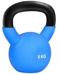 HOMCOM Soft Kettlebell, 8kg Kettle Bell with Non-Slip Handle for Home Gym Weight Lifting and Strength Training, Blue